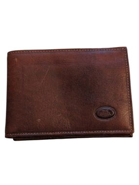 NEW The Bridge Wallet Genuine Leather Tartan Interior Dark Brown
